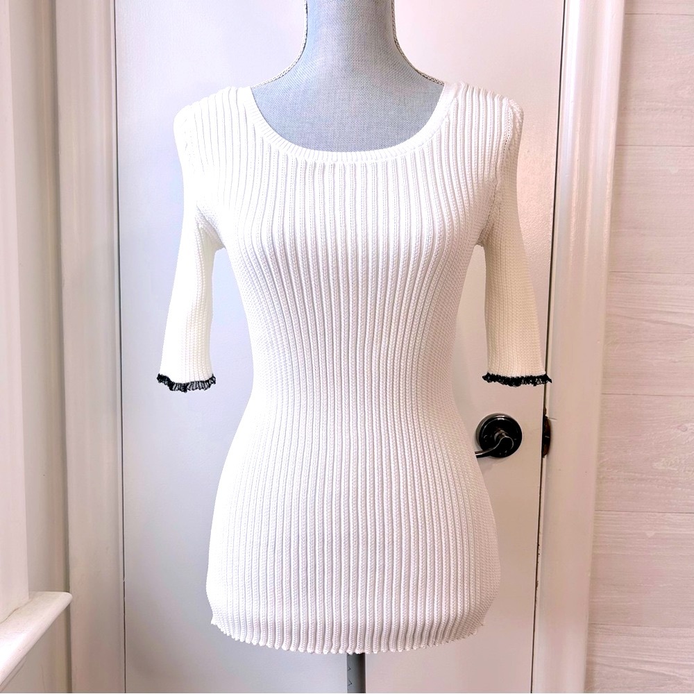 Proenza Schouler Open Back Ribbed Knit Sweater